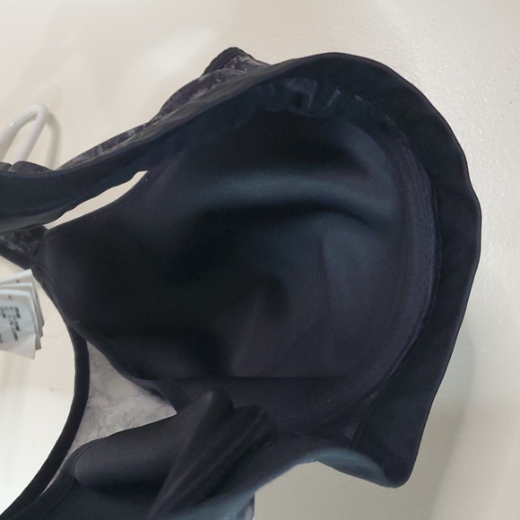Brooks Maia Mid-Impact Underwire Sports Bra Size 34E Black Grey Marbled - Picture 10 of 11